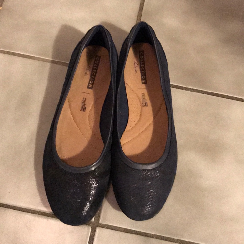 Clarks Gracelin Mara Navy Skimmer Flats